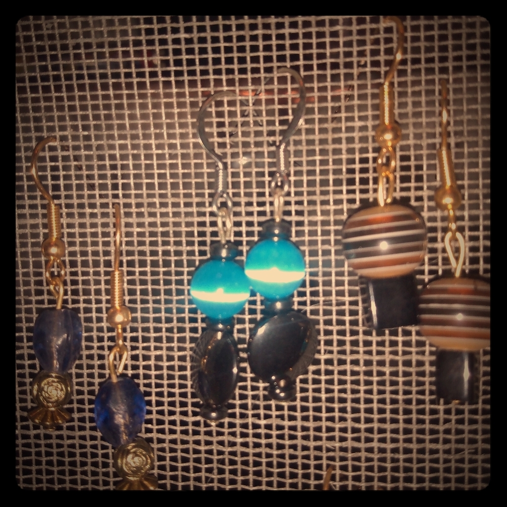 7 pairs of handmade earrings